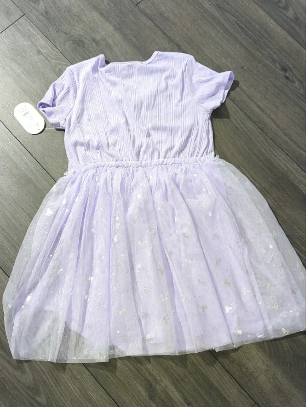 Wonder Nation Light Lilac Ribbed Dress Size L Plus